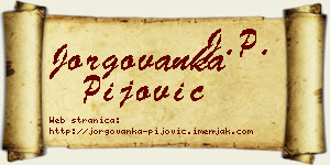 Jorgovanka Pijović vizit kartica